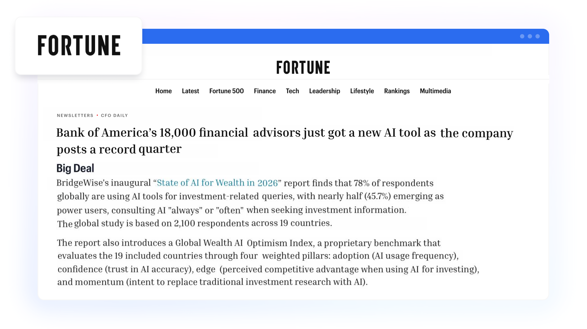 Report finds that 78% of respondents globally are using Al tools for investment-related queries