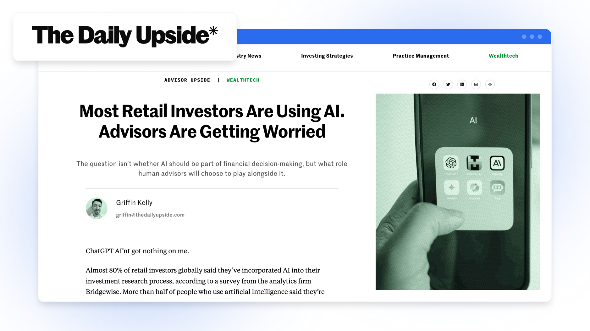 Most Retail Investors Are Using AI. Advisors Are Getting Worried